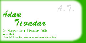 adam tivadar business card